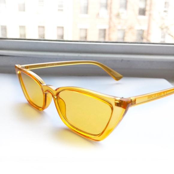 ❌SOLD❌NWOT Ban.do Yellow Sharp Cateye Sunglasses - Picture 6 of 6